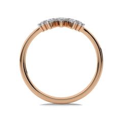 1/5 CT. Seven Stone Round and Pear Natural Diamond Curve Band Ring