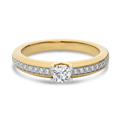 3/8 CT.Round Solitaire Women's Lab Created Diamond Ring