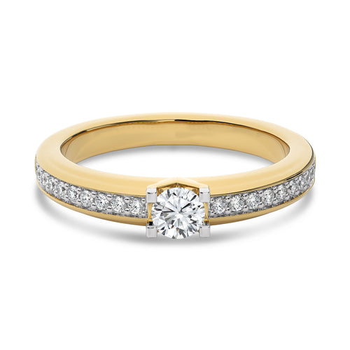 3/8 CT.Round Solitaire Women's Lab Created Diamond Ring