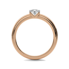 3/8 CT.Round Solitaire Women's Lab Created Diamond Ring