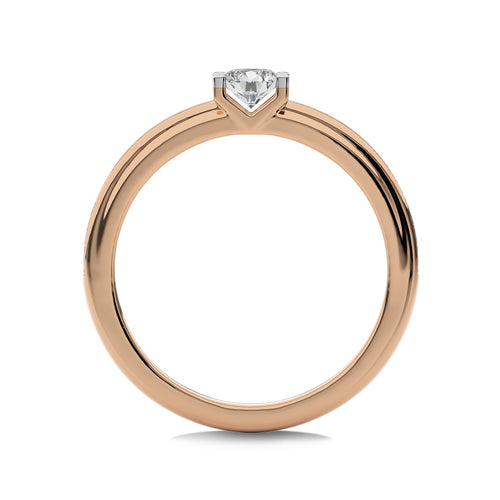 3/8 CT.Round Solitaire Women's Lab Created Diamond Ring