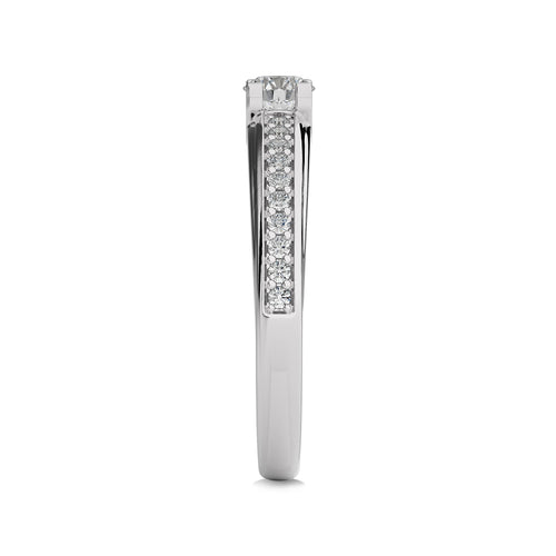 3/8 CT.Round Solitaire Women's Lab Created Diamond Ring