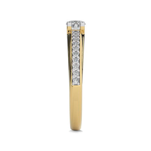 3/8 CT.Round Solitaire Women's Lab Created Diamond Ring