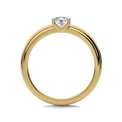 3/8 CT.Round Solitaire Women's Lab Created Diamond Ring