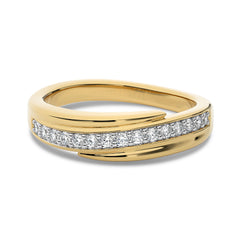 1/5 CT.Round Lab Created Diamond Crossover Ring