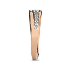 1/5 CT.Round Lab Created Diamond Crossover Ring