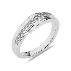 1/5 CT.Round Natural Diamond Crossover Ring