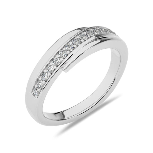1/5 CT.Round Lab Created Diamond Crossover Ring