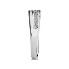 1/5 CT.Round Lab Created Diamond Crossover Ring