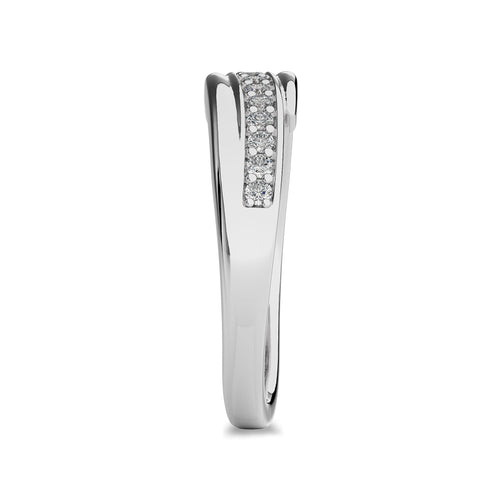 1/5 CT.Round Lab Created Diamond Crossover Ring
