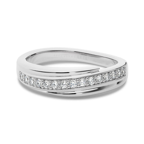 1/5 CT.Round Lab Created Diamond Crossover Ring