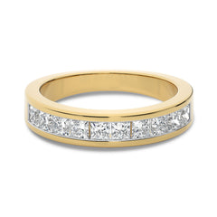 1/2 CT. Princess cut Natural Diamond Half Eternity Band