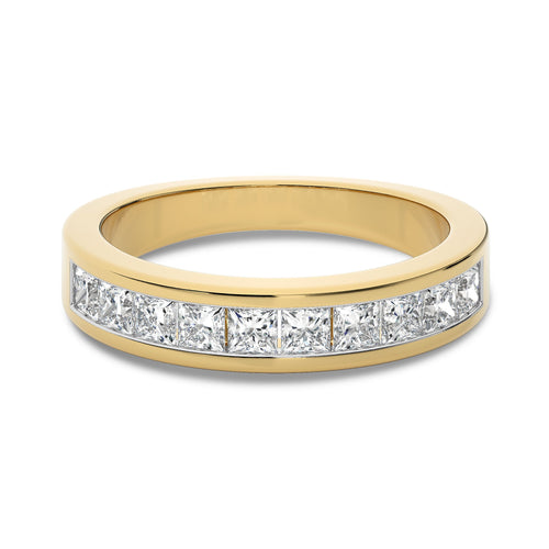 1/2 CT. Princess cut Lab Created Diamond Half Eternity Band