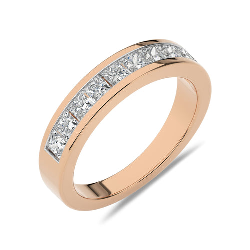 1/2 CT. Princess cut Lab Created Diamond Half Eternity Band