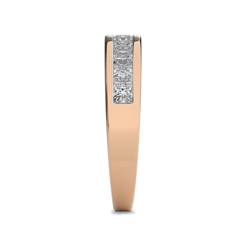 1/2 CT. Princess cut Natural Diamond Women's Half Eternity Band