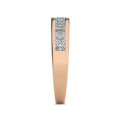 1/2 CT. Princess cut Natural Diamond Half Eternity Band