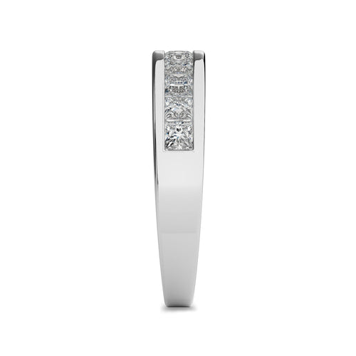 1/2 CT. Princess cut Natural Diamond Women's Half Eternity Band