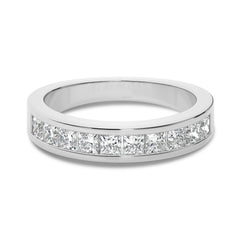 1/2 CT. Princess cut Natural Diamond Women's Half Eternity Band