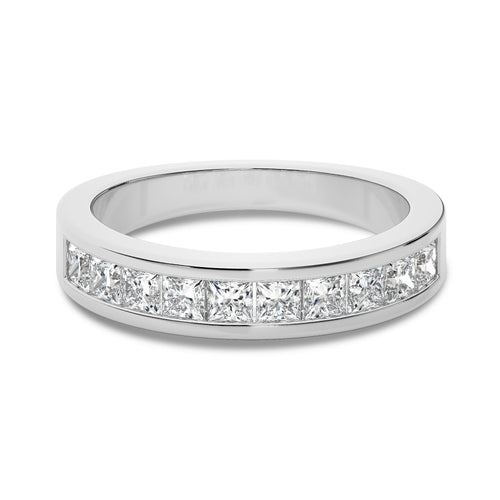 1/2 CT. Princess cut Lab Created Diamond Half Eternity Band