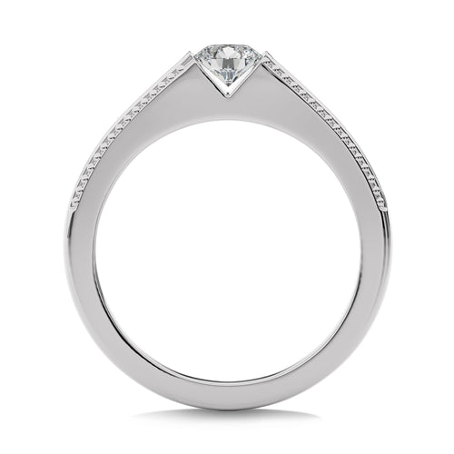 1/2 CT. Round Lab Created Diamond Engagement Ring