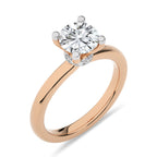 1 1/2 CT Round Diamond with Hidden Halo Natural Diamond Engagement Ring