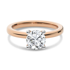 1 1/2 CT Round Diamond with Hidden Halo Natural Diamond Engagement Ring