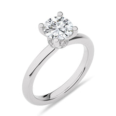1 1/2 CT Round Diamond with Hidden Halo Natural Diamond Engagement Ring