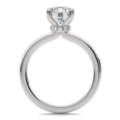 1 1/2 CT Round Diamond with Hidden Halo Lab Created Diamond Engagement Ring