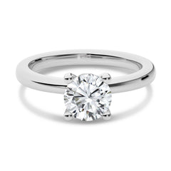 1 1/2 CT Round Diamond with Hidden Halo Lab Created Diamond Engagement Ring