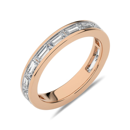 1 CT. Baguette Lab Created Diamond channel Set Wedding Band
