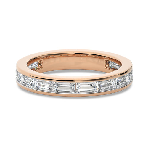 1 CT. Baguette Natural Diamond channel Set Wedding Band