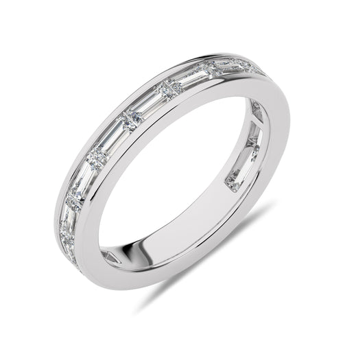 1 CT. Baguette Natural Diamond channel Set Wedding Band