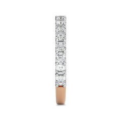 2 CT.Asscher and Round Lab Created Diamond Wedding Band