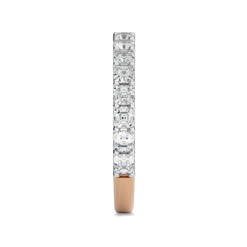 2 CT.Asscher and Round Lab Created Diamond Wedding Band