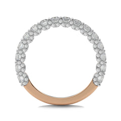 2 CT.Asscher and Round Lab Created Diamond Wedding Band