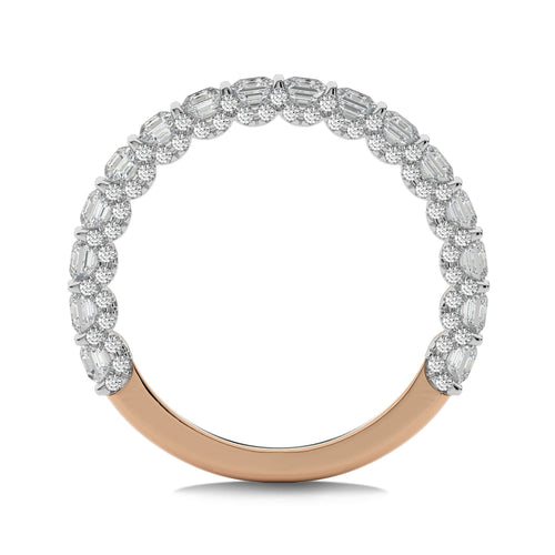 2 CT.Asscher and Round Lab Created Diamond Wedding Band