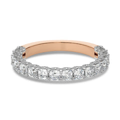 2 CT.Asscher and Round Lab Created Diamond Wedding Band