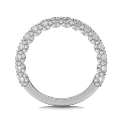 2 CT.Asscher and Round Lab Created Diamond Wedding Band