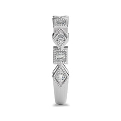 3/8 CT.Princess and Round Lab Created Diamond stackable Wedding Band