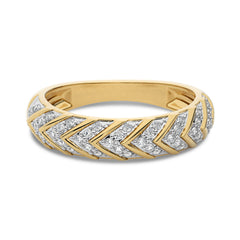 1/4 CT. Round Lab Created Diamond Arrow Pattern Wedding Band Ring