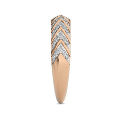 1/4 CT. Round Lab Created Diamond Arrow Pattern Wedding Band Ring