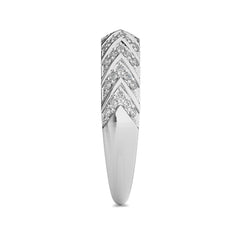 1/4 CT. Round Lab Created Diamond Arrow Pattern Wedding Band Ring