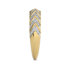 1/4 CT. Round Lab Created Diamond Arrow Pattern Wedding Band Ring