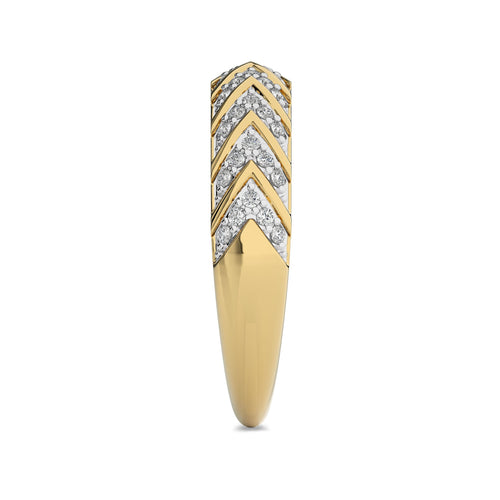 1/4 CT. Round Lab Created Diamond Arrow Pattern Wedding Band Ring