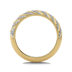 1/4 CT. Round Lab Created Diamond Arrow Pattern Wedding Band Ring