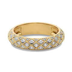 1/4 CT. Round Lab Created Diamond Criss cross Wedding Band ring