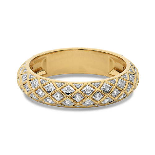 1/4 CT. Round Lab Created Diamond Criss cross Wedding Band ring