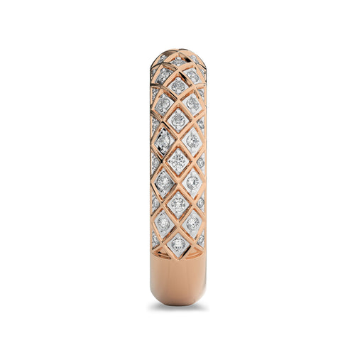 1/4 CT. Round Lab Created Diamond Criss cross Wedding Band ring
