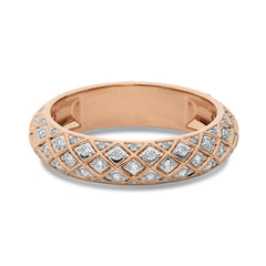 1/4 CT. Round Lab Created Diamond Criss cross Wedding Band ring
