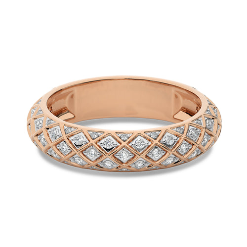 1/4 CT. Round Lab Created Diamond Criss cross Wedding Band ring